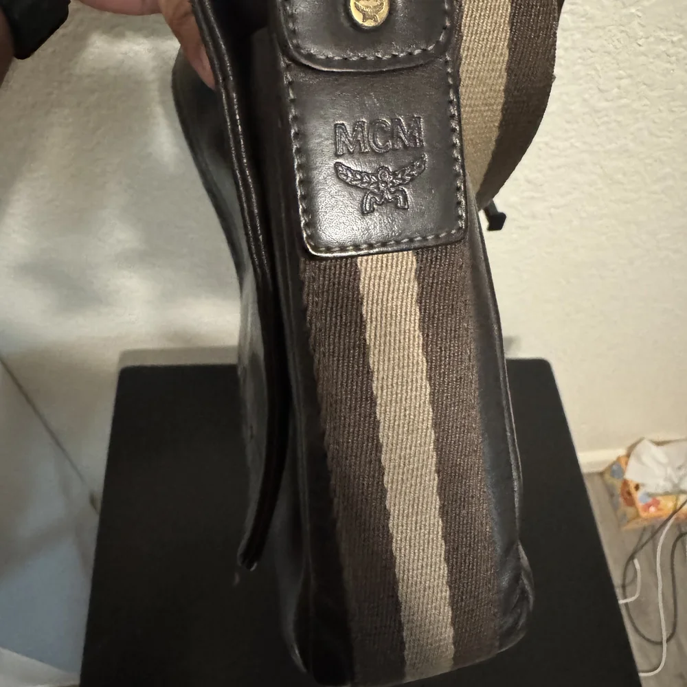 MCM Leather Messenger Bag
